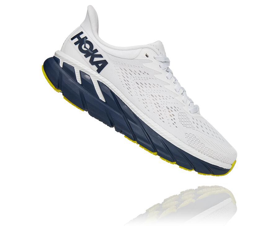 Hoka One One Løbesko Dame - Clifton 7 - Hvide/Sort - 390752CEH